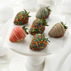 Half Dozen Celebration Belgian Chocolate Strawberries