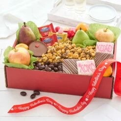 Valentine's Day Deluxe Fruit & Treat Gift Box