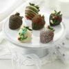 Holiday Half Dozen Belgian Chocolate Strawberries -MRS. FIELDS Sales Store Web 21WCCC060 6ct HolidayBerries 1030