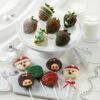 Holiday Berries With Santa & Penguin Nibbler Pops -MRS. FIELDS Sales Store Web 21WCCC600 6ct HolidayBerries NibblerPops 1086