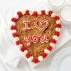 I Love You Heart Cookie Cake -MRS. FIELDS Sales Store Web 23VCKIE001 IHeartYouCookieCake Red 393