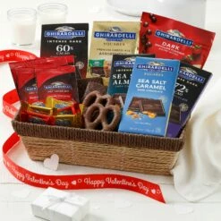 Valentine Deluxe Ghirardelli Delights Gift Basket