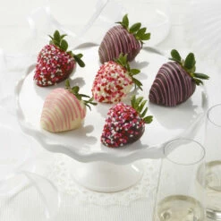 Half Dozen Pink Belgian Chocolate Strawberries